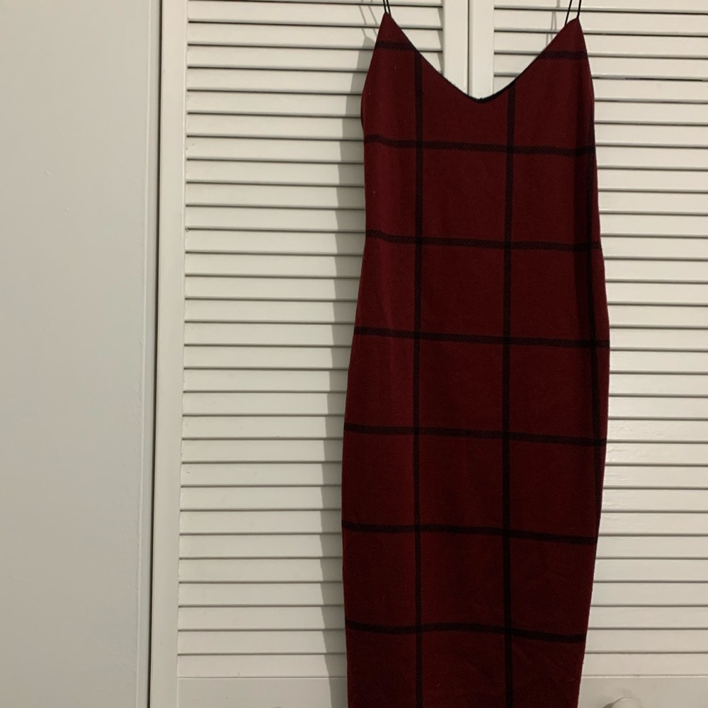 Vibe Burgundy Stretchy Dress Size XL